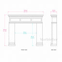 Custom Travertine mantel in White Travertine - Image 8