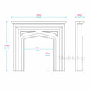Limestone fireplace surround in Moonlight Beige Limestone - Image 7