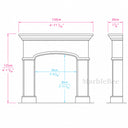 Marble fireplace mantel in Calacatta Gold - Image 8