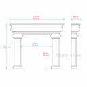 Limestone fireplace in Moonlight Beige Limestone - Image 8