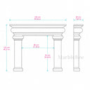 Marble mantel in Calacatta Gold - Image 8