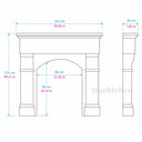 White marble fireplace in Calacatta Gold - Image 8