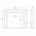 White marble fireplace in Calacatta Gold - Image 7