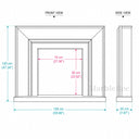 White marble fireplace in Calacatta Gold - Image 8
