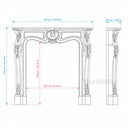 White marble fireplace in Calacatta Gold - Image 8