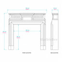 White marble fireplace in Calacatta Gold - Image 7