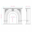 White marble fireplace in Calacatta Gold - Image 9