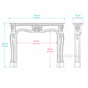 French Marble fireplace in Calacatta Gold - Image 9