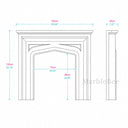 Travertine fireplace in White Travertine - Image 7