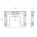 French Marble fireplace in Calacatta Gold - Image 8