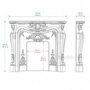 French Marble fireplace in Calacatta Gold - Image 8