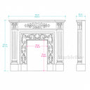 White marble fireplace in Calacatta Gold - Image 7