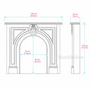 Limestone fireplace mantel in Moonlight Beige Limestone - Image 8