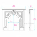 French Marble fireplace in Calacatta Gold - Image 7