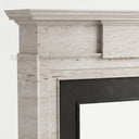 Travertine fireplace in White Travertine - Image 6