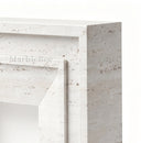 Travertine fireplace in White Travertine - Image 6