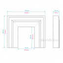 Marble fireplace hearth in Calacatta Gold - Image 8