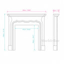 Travertine fireplace surround in White Travertine - Image 8