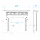 Marble fireplace surround in Calacatta Gold - Image 8
