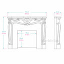 Travertine fireplace surround in White Travertine - Image 9