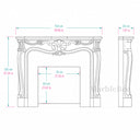 French Marble fireplace in Calacatta Gold - Image 8
