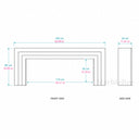 Travertine electric fireplace in White Travertine - Image 8
