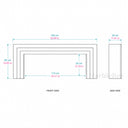 Marble electric fireplace in Calacatta Gold - Image 7