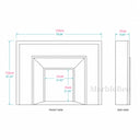Limestone fireplace mantel in Moonlight Beige Limestone - Image 7