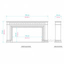 Marble electric fireplace in Calacatta Gold - Image 8