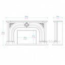 Marble electric fireplace in Calacatta Gold - Image 9