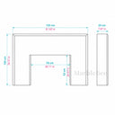Travertine fireplace surround in White Travertine - Image 7