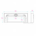 Marble electric fireplace in Calacatta Gold - Image 10