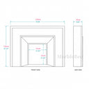 Travertine fireplace mantel in White Travertine - Image 7
