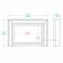 Travertine fireplace surround in White Travertine - Image 7