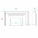 Travertine fireplace surround in White Travertine - Image 7