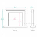 Custom marble fireplace in White Travertine - Image 8