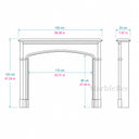 Marble fireplace mantel in Calacatta Gold - Image 7