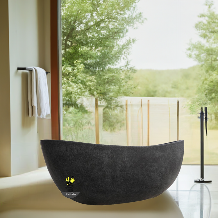 Granite bathtub large and deep tub for outdoor spa