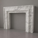 Arabescato Marble Fireplace Surround Modern For Sale