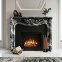 Marble fireplace in Italian Cipollino Ondulato - Image 2
