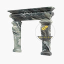 Marble fireplace in Italian Cipollino Ondulato - Image 7