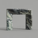 Marble fireplace in Italian Cipollino Ondulato - Image 1
