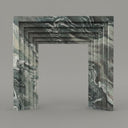 Marble fireplace in Italian Cipollino Ondulato - Image 1