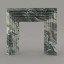 Marble fireplace in Italian Cipollino Ondulato - Image 1