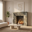 Marble fireplace in Italian Cipollino Ondulato - Image 2