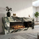 Marble fireplace in Italian Cipollino Ondulato - Image 2