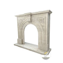 Travertine Mantel | Simple Curved Corbel Legs 50.79" Width x 43.31" Tall