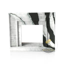 Panda White Marble Fireplace | Modern Mantelpiece 47.24" Tall