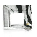 Panda White Marble Fireplace | Modern Mantelpiece 47.24" Tall