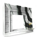 Panda White Marble Fireplace | Modern Mantelpiece 47.24" Tall